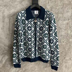 CASABLANCA 2025 Knitted Zipper Wool Coat